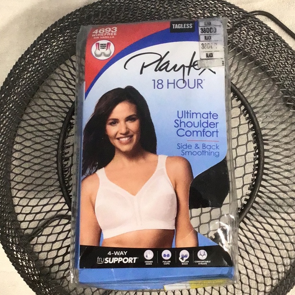 NIP Playtex 18 hr bras 38DDD & 38DD black